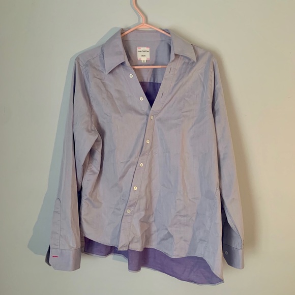 Pink Tartan ASYMMETRIC SHIRT - Lavender - Picture 5 of 13